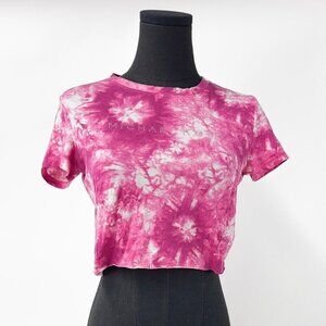 MICHAEL KORS TIE DYE RHINESTONE CROPPED T SHIRT